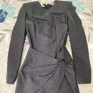 HOUSE OF CB Gisella Black Silver Dress NEW XS